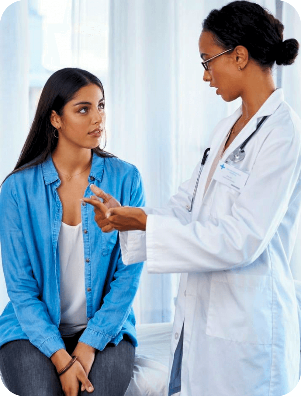 A doctor consulting with a patient